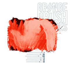 Color brush stroke and texture. Grunge vector abstract hand - painted element.