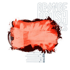 Color brush stroke and texture. Grunge vector abstract hand - painted element.