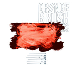 Color brush stroke and texture. Grunge vector abstract hand - painted element.