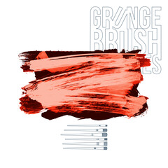 Color brush stroke and texture. Grunge vector abstract hand - painted element.