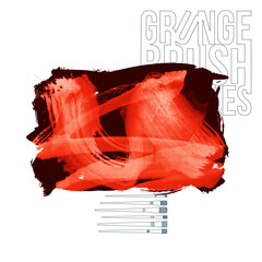 Color brush stroke and texture. Grunge vector abstract hand - painted element.
