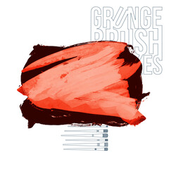 Color brush stroke and texture. Grunge vector abstract hand - painted element.