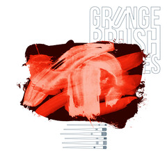 Color brush stroke and texture. Grunge vector abstract hand - painted element.