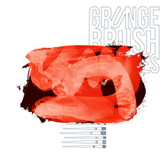 Color brush stroke and texture. Grunge vector abstract hand - painted element.