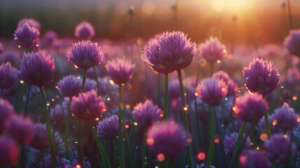 beautiful chives flower