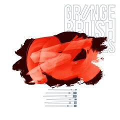 Color brush stroke and texture. Grunge vector abstract hand - painted element.