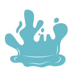 Obraz premium Blue Water Splash Cartoon Vector 