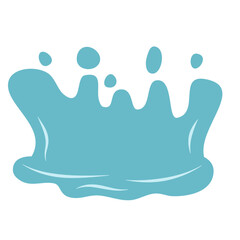 Blue Water Splash Cartoon Vector 