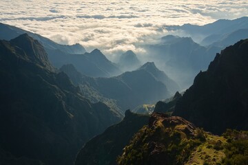 sunrise over the mountains