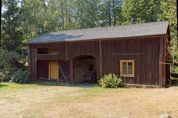 The 18th century Ivars farm gatehouse from Närpiö, Seurasaari Open-Air Museum, Helsinki, Finland.