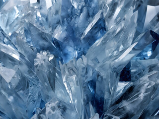 Obraz premium Blue background with ice cubes