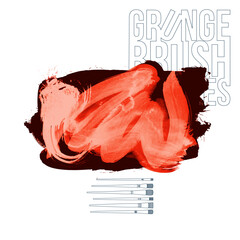 Color brush stroke and texture. Grunge vector abstract hand - painted element.
