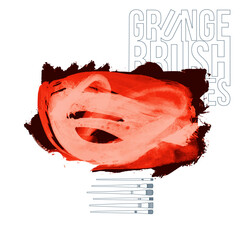 Color brush stroke and texture. Grunge vector abstract hand - painted element.