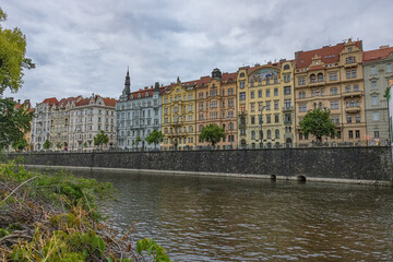 streetview with river in Praque