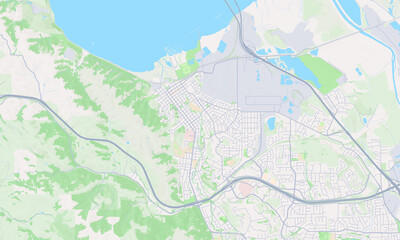 Martinez California Map, Detailed Map of Martinez California - obrazy, fototapety, plakaty