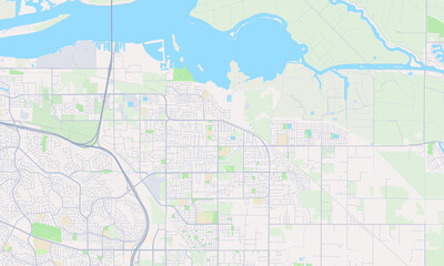 Fototapeta na wymiar Oakley California Map, Detailed Map of Oakley California