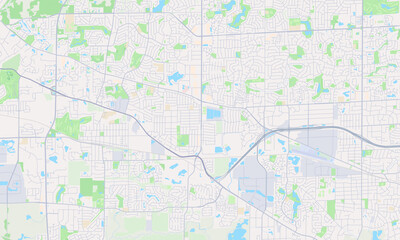 Fototapeta na wymiar Hanover Park Illinois Map, Detailed Map of Hanover Park Illinois