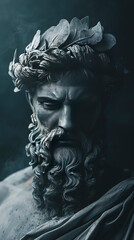 Poseidon's Embrace: A Digital Ode to the Greek God in 8K created with Generative AI technology