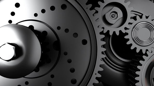 The formation of a light bulb from gears and cogs, moving at varying speeds, represents the complexity of generating ideas.