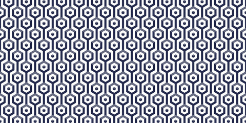 Seamless pattern of hexagonal block box vector illustration