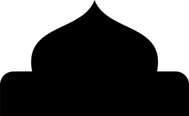Islamic Dome Design Glyph Black filled silhouettes Design pictogram symbol visual illustration