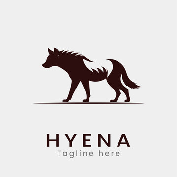 hyena logo design template