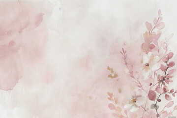 Abstract frame painting watercolor pastel floral pattern background.