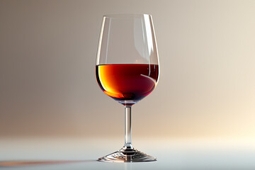 Elegant Wine Glass Photography on a Clean White Background with Ample Copy Space, High Resolution 8K Image for Design Projects, created with Generative AI technology