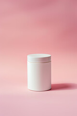 A white color mock-up of product packaging with no text, label and icon