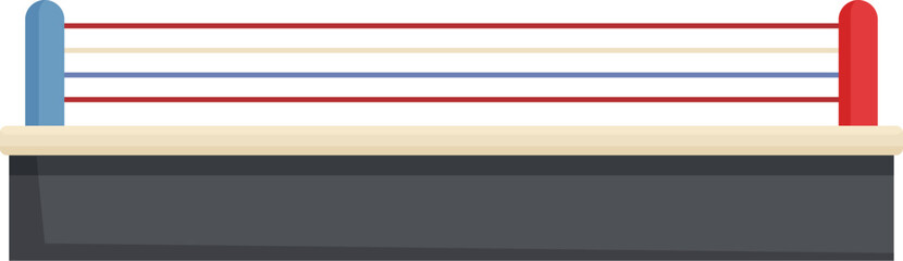 Obraz premium Side boxing arena ring icon cartoon vector. Training place. Club field