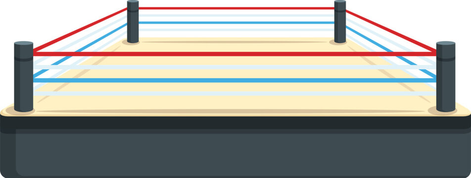 Training boxing ring icon cartoon vector. Mma sport club. Gong boxer place