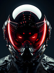 Embrace Your Adventurous Side with the Daring Crimson Fighter Pilot Helmet: A Must-Have for Imaginative Explorers! created with Generative AI technology