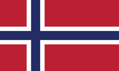 Obraz premium Flat Illustration of Norway flag. Norway national flag design. 