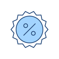 Percent Badge related vector icon. Isolated on white background. Vector illustration