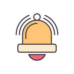 Bell related vector icon. Isolated on white background. Vector illustration