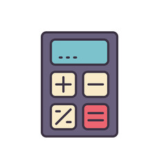 Calculator related vector icon. Isolated on white background. Vector illustration