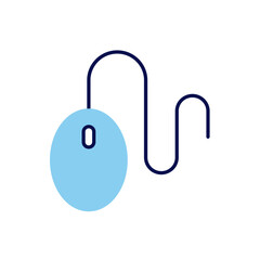 Computer Mouse related vector icon. Isolated on white background. Vector illustration
