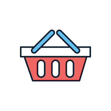 Shopping Basket related vector icon. Isolated on white background. Vector illustration