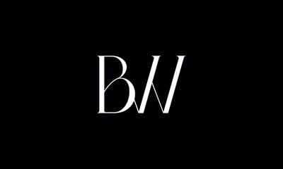 BW, WB, B, W, Abstract Letters Logo Monogram