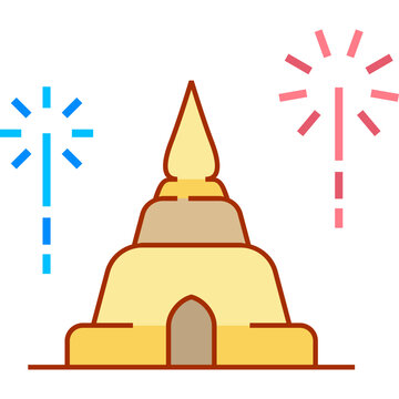 recommend clip art: thai pagoda filled outline icon for decoration, website, web, mobile app, printing, banner, logo, poster design, etc.
                    