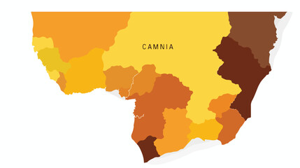 Map  Central African Republic NanaMambere .. isolated