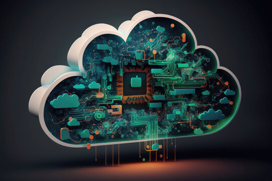 Cloud Computing and Technology Integration Concept