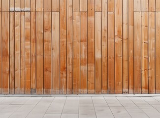 wooden fence in a sunny day, suburban development