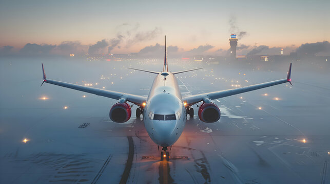 Airplane  - bad weather landing