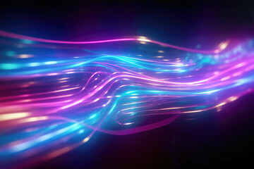 Fototapeta na wymiar Vibrant Colored Light Waves in Abstract Design