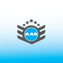 AAR letter logo vector design  blue an white gradient color background AAR letter logo - icon design
