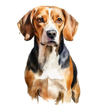 a watercolor of a dog