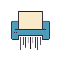 Paper Shredder related vector icon. Isolated on white background. Vector illustration