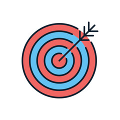 Target related vector icon. Isolated on white background. Vector illustration