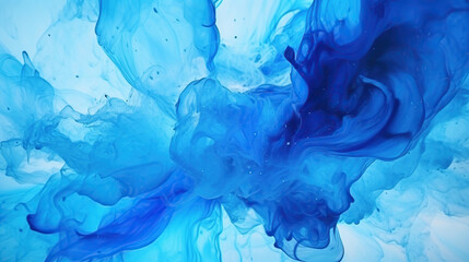 abstract background blue smoke with water generative ai
